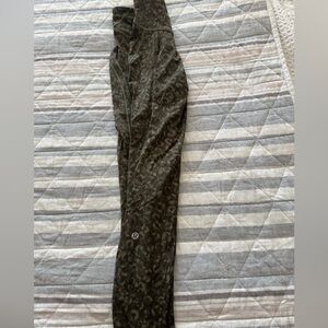Lululemon Camouflage Green Leggings